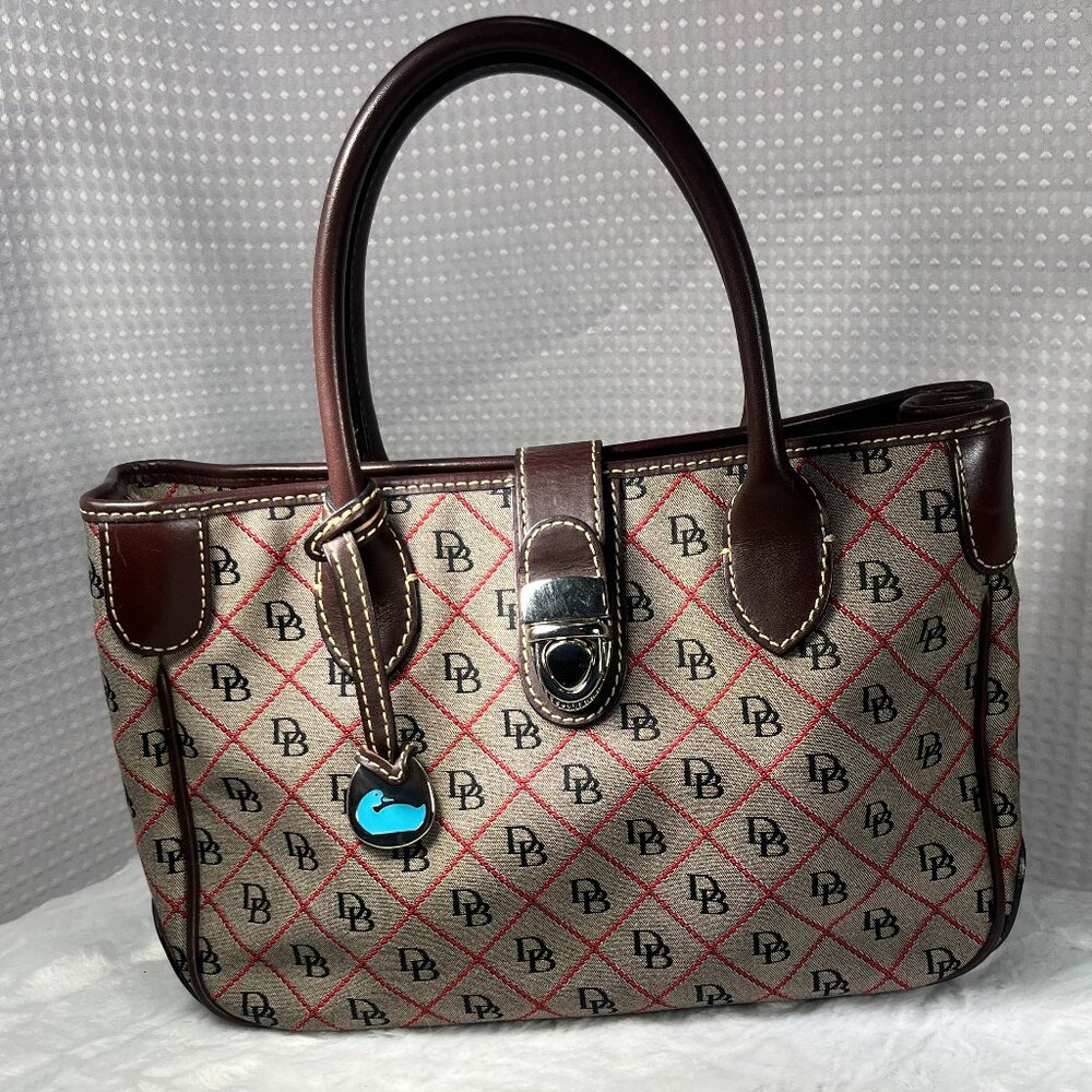 ***LIKE NEW*** Dooney & Bourke canvas and leather satchel bag